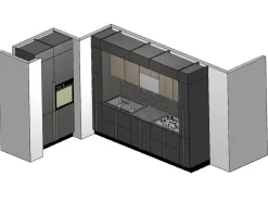 Cucina moderna grigio Colombini casa lineare Quadra scontata
