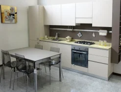 Cucina moderna lineare Artigianale U820 giada a prezzo scontato