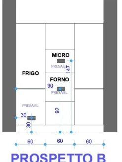 Cucina moderna lineare Astra Line a prezzo ribassato
