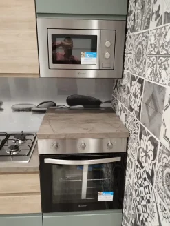 Cucina moderna lineare Cucina new kelly 330 grigio e salvia Artigianale a prezzo scontato