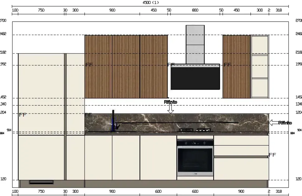 Cucina moderna lineare Cucina scavolini modello regola Scavolini a prezzo scontato