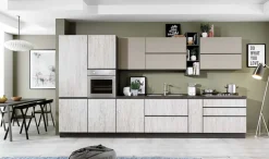 Cucina moderna lineare Emily 01 Evo cucine a prezzo ribassato