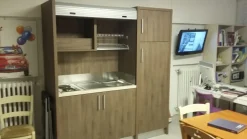 Cucina moderna noce Artigianale lineare Cucina 109-k in offerta