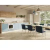 Cucina moderna nordic celeste, effetto legno, scontata 53%. Progettata da un interno.