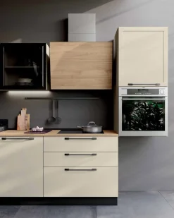 Cucina moderna rovere chiaro Imab lineare Capri-ischia scontata