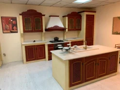 Cucina Morgana  classica rossa ad isola Arrex