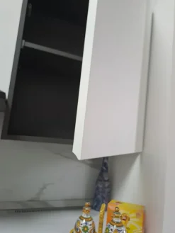 Cucina Net cucine design lineare bianca in polimerico opaco Delizia