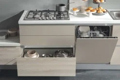 Cucina Net cucine design lineare grigia in laminato materico Delizia365 poker