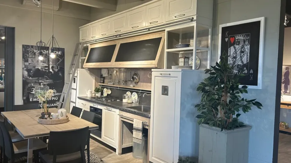 Cucina No ve industriale bianca Marchi cucine lineare scontata 51%