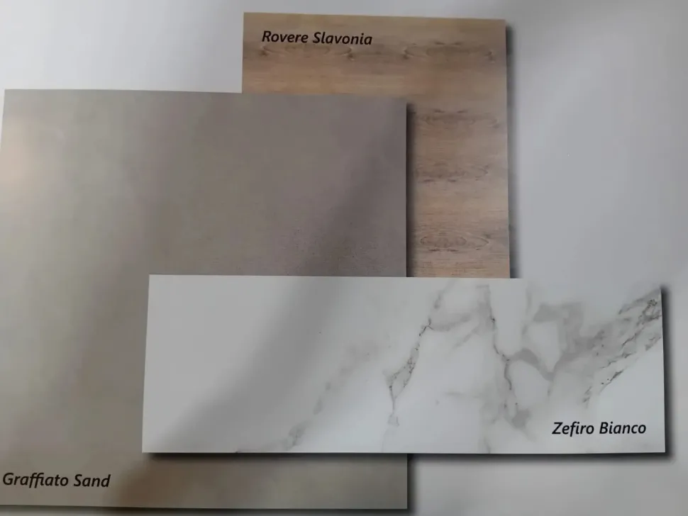 Cucina Nuovi mondi collection moderna con isola altri colori in melaminico Cucina con isola e colonne ed isola