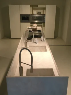 Cucina Plus moderna bianca ad isola Elam