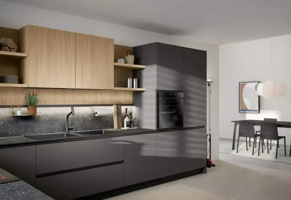 Cucina Prima cucine moderna ad angolo altri colori in melaminico Zoe