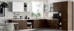 CUCINA Primacucine Domino noce carruba e bianco matt PREZZO OUTLET