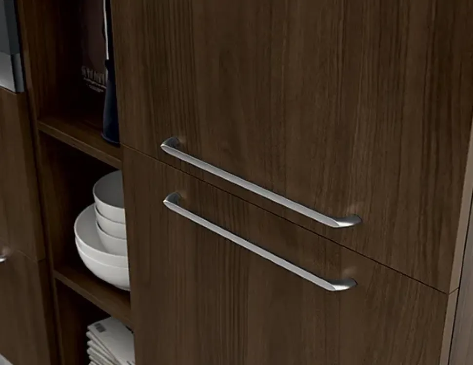 CUCINA Primacucine Domino noce carruba e bianco matt PREZZO OUTLET