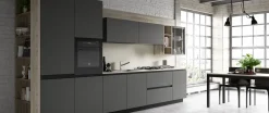 CUCINA Primacucine lineare Zoe grafite e zoe grafite e silvermine SCONTATA