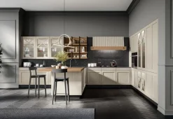 Cucina provenzale con penisola Fri Arredo3 a prezzo ribassato