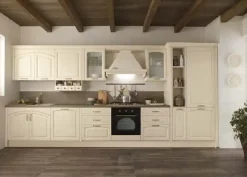 Cucina provenzale lineare Cucina modello shabby vintage  l,egno lineare white  Collezione esclusiva a prezzo ribassato