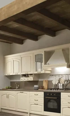 Cucina provenzale lineare Cucina modello shabby vintage  l,egno lineare white  Collezione esclusiva a prezzo ribassato