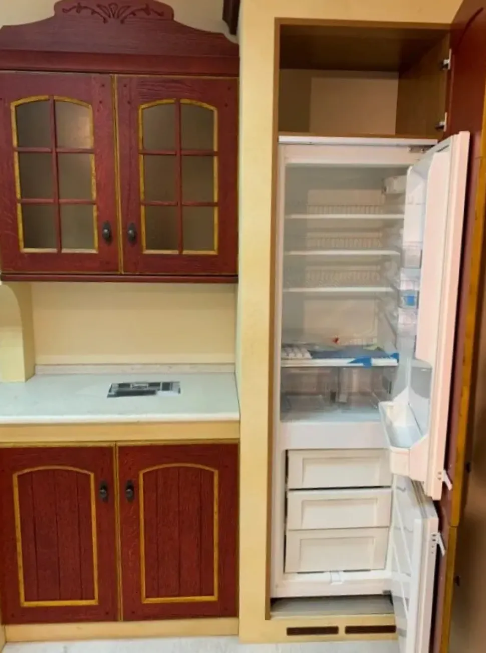 Cucina rossa classica con isola Arrex Morgana