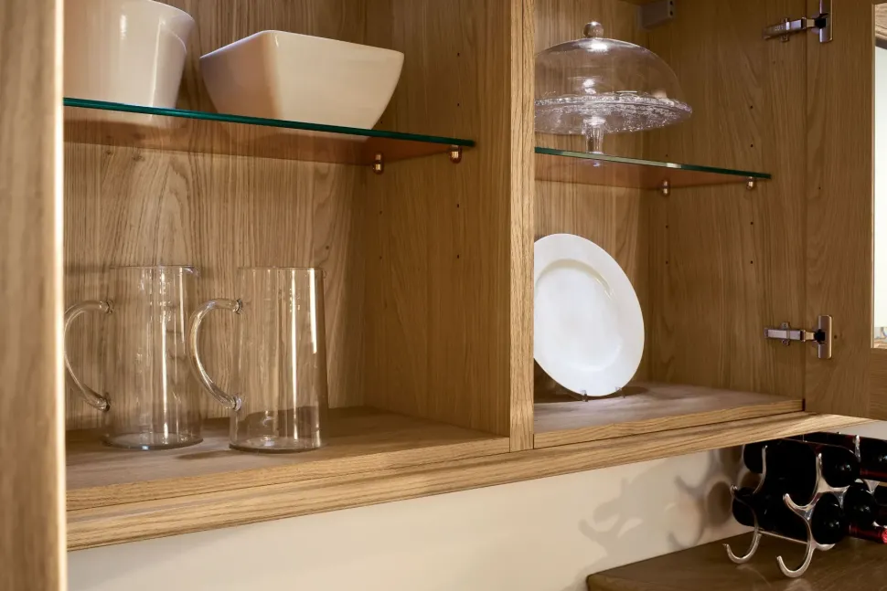 Cucina rovere chiaro country ad angolo Carola muratura Arrex scontata