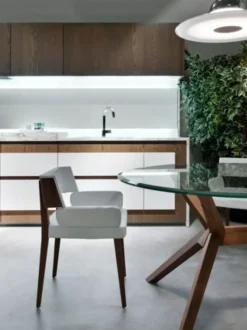 Cucina rovere chiaro design lineare Opera Tisettanta