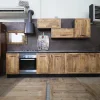 Cucina rovere chiaro industriale lineare Cucina industriale  vintage in legno e ferro  offerta unica Collezione esclusiva in offerta