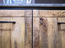 Cucina rovere chiaro industriale lineare Cucina industriale  vintage in legno e ferro  offerta unica Collezione esclusiva in offerta