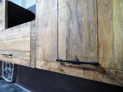 Cucina rovere chiaro industriale lineare Cucina industriale  vintage in legno e ferro  offerta unica Collezione esclusiva in offerta