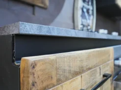 Cucina rovere chiaro industriale lineare Cucina industriale  vintage in legno e ferro  offerta unica Collezione esclusiva in offerta