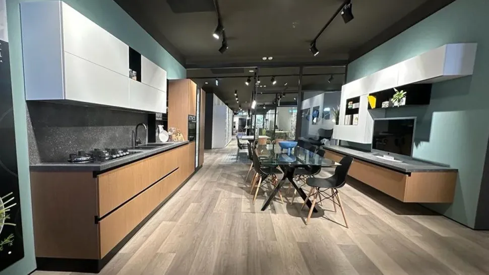 Cucina rovere chiaro moderna lineare Mobilturi Pop a soli 6950 Euro