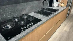 Cucina rovere chiaro moderna lineare Mobilturi Pop a soli 6950 Euro