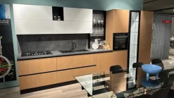 Cucina rovere chiaro moderna lineare Mobilturi Pop a soli 6950 Euro