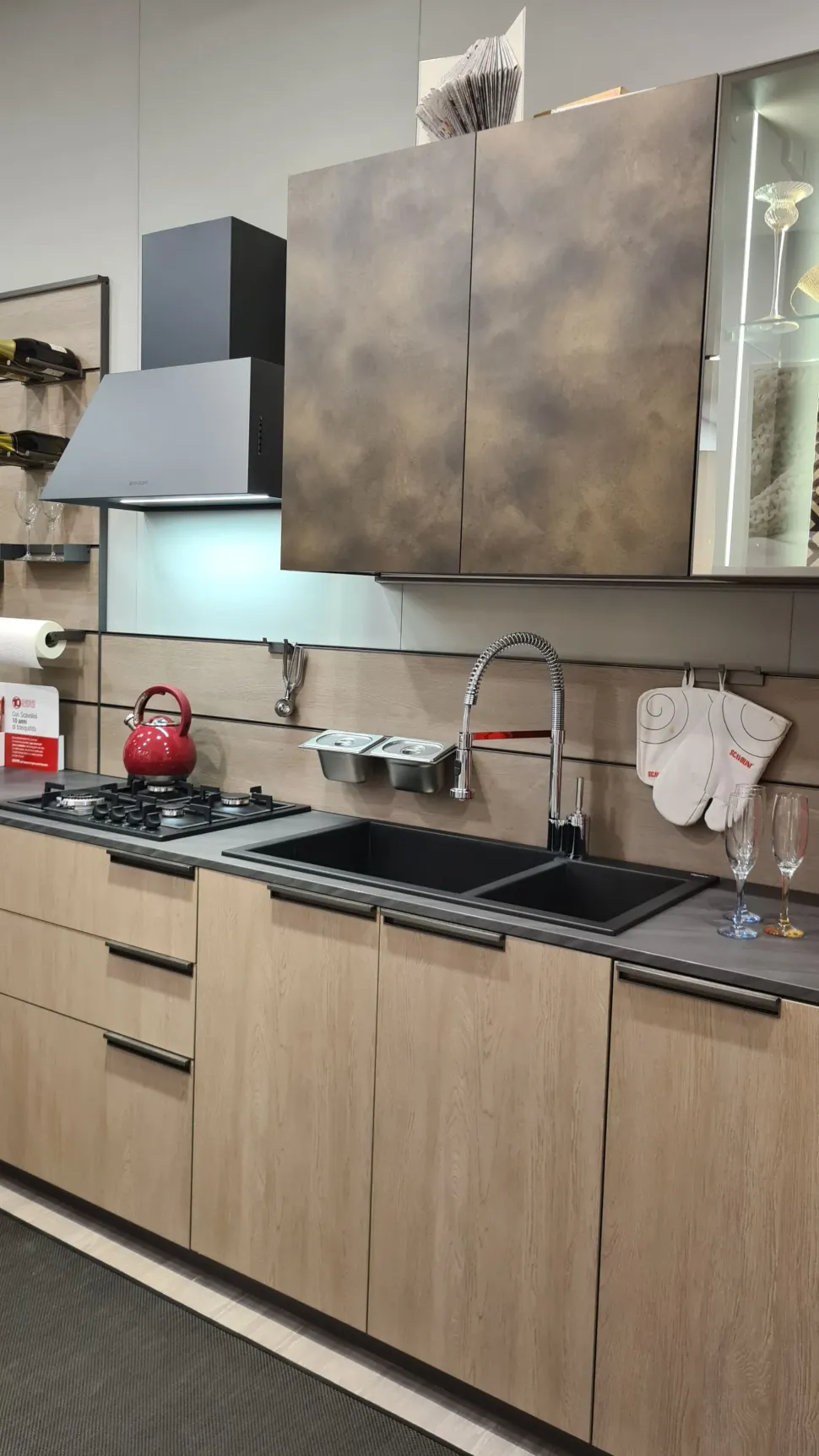 Cucina rovere chiaro moderna con penisola Scavolini Mia a soli 9900 Euro