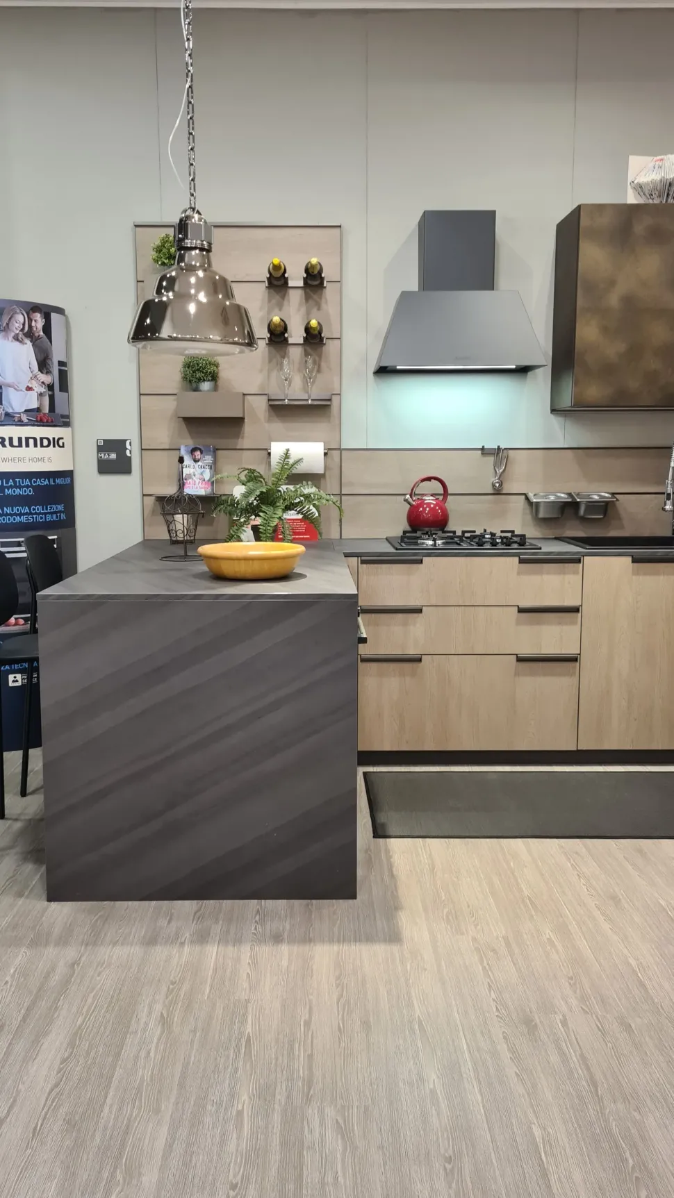 Cucina rovere chiaro moderna con penisola Scavolini Mia a soli 9900 Euro