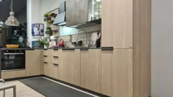 Cucina rovere chiaro moderna con penisola Scavolini Mia a soli 9900 Euro