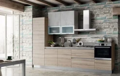 Cucina rovere chiaro moderna lineare Easy mix Ar-due a soli 4970 Euro