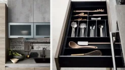 Cucina rovere chiaro moderna lineare Easy mix Ar-due a soli 4970 Euro