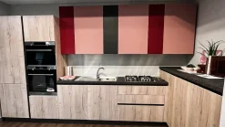 Cucina rovere chiaro moderna ad angolo Hilary Mobilturi in Offerta Outlet