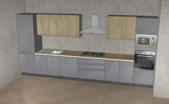 Cucina rovere chiaro moderna lineare Net cucine New  kelly a soli 4600 Euro