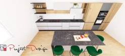 Cucina rovere chiaro moderna lineare Sp22 Astra in offerta