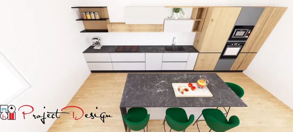 Cucina rovere chiaro moderna lineare Sp22 Astra in offerta