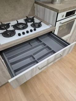 Cucina rovere chiaro moderna lineare Artigianale Brio a soli 5200 Euro