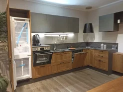 Cucina rovere chiaro moderna ad angolo Sax Scavolini