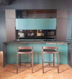Cucina rovere moro moderna con isola Armony Cucina con isola riga a soli 12000 Euro