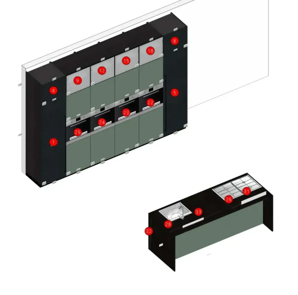 Cucina rovere moro moderna con isola Armony Cucina con isola riga a soli 12000 Euro