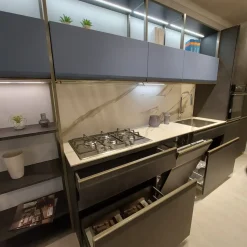 Cucina Scavolini design lineare altri colori in laccata opaco Formalia