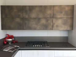 Cucina Scavolini moderna ad angolo rovere chiaro in laminato materico Cucina scavolini liberamente laminato materico