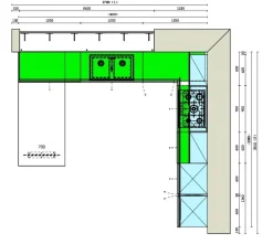 Cucina Scavolini moderna ad angolo rovere chiaro in laminato materico Cucina scavolini liberamente laminato materico
