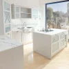 Cucina Shabby chic ad angolo Artigianale a Roma, grigio provenzale, sconto 50%.