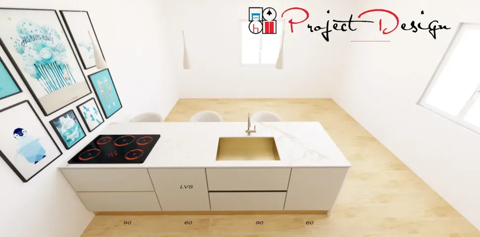 Cucina Sp22 con isola Astra con uno sconto imperdibile